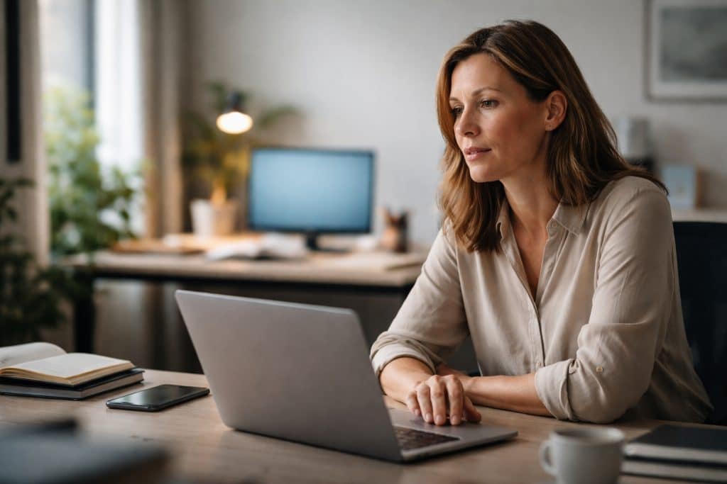 Dirigeant analysant un trafic du site sans conversion face à des concurrents plus performants.