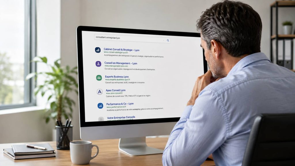 Dirigeant cherchant comment savoir si son site est bien référencé sur Google