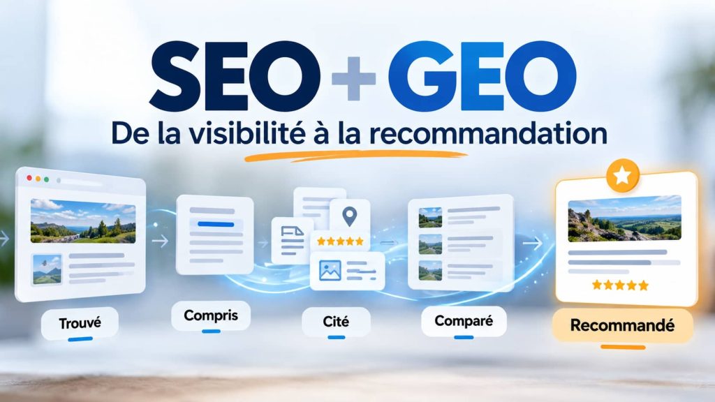 GEO et référencement IA : de la visibilité à la recommandation.